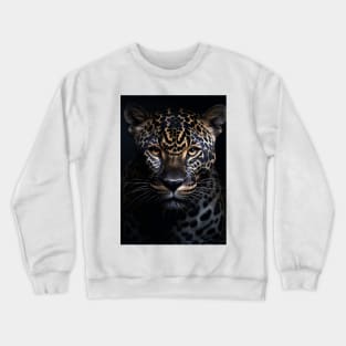 Mystical Black Leopard Gaze Crewneck Sweatshirt